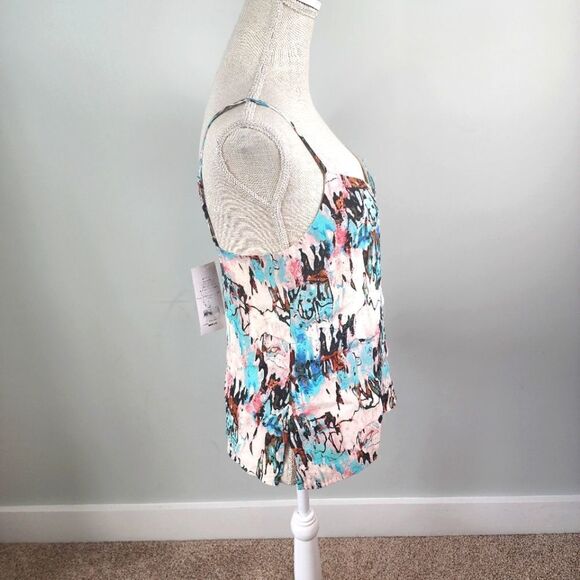FRENCH CONNECTION ISLA RIPPLE WOMEN'S TOP SIZE 2 ADJUSTABLE STRAPS LOOSE FIT - Picture 5 of 9